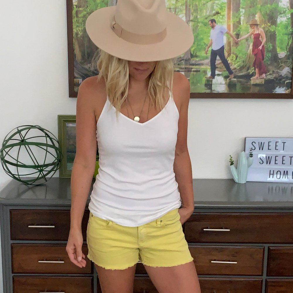 Gap Yellow Cut off Shorts